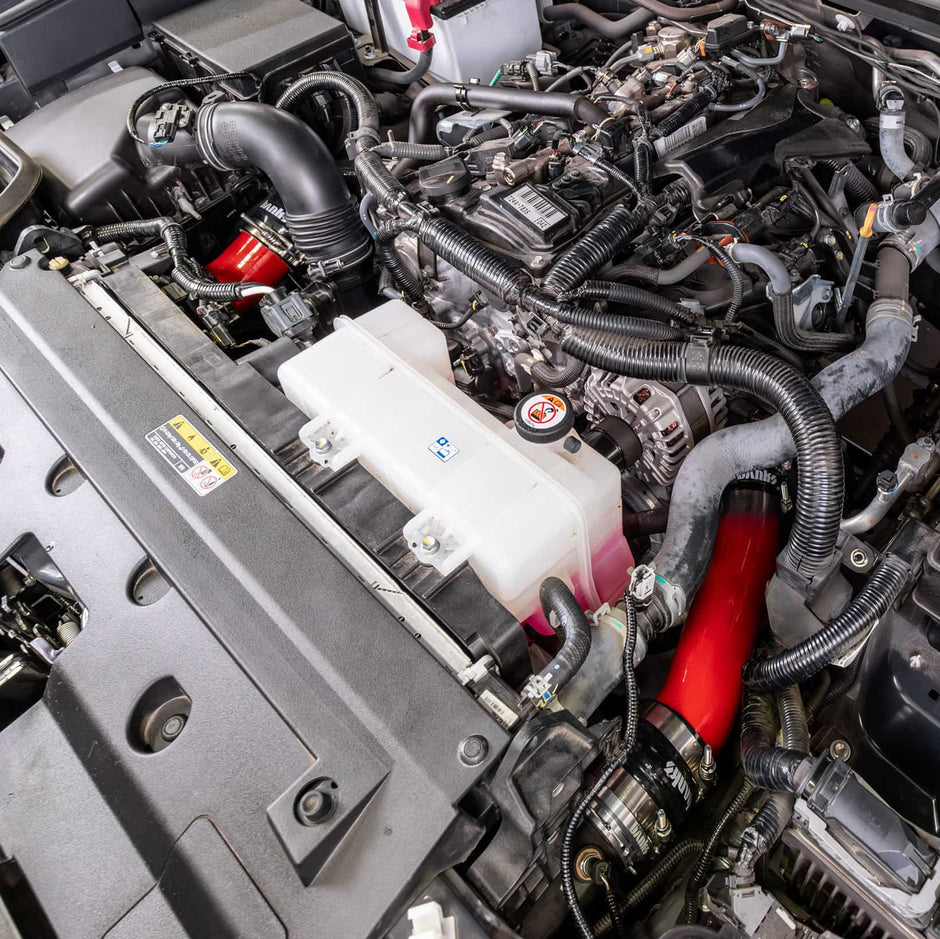 Banks boost tubes installed on the 2.4L turbo T24A-FTS
