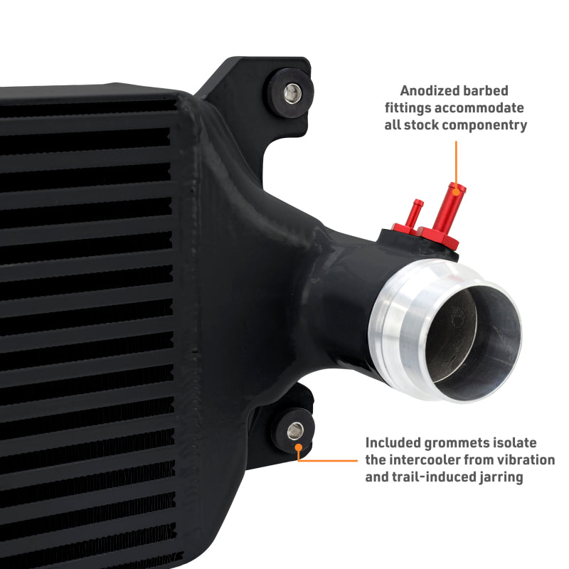 Mishimoto performance intercooler compared to stock