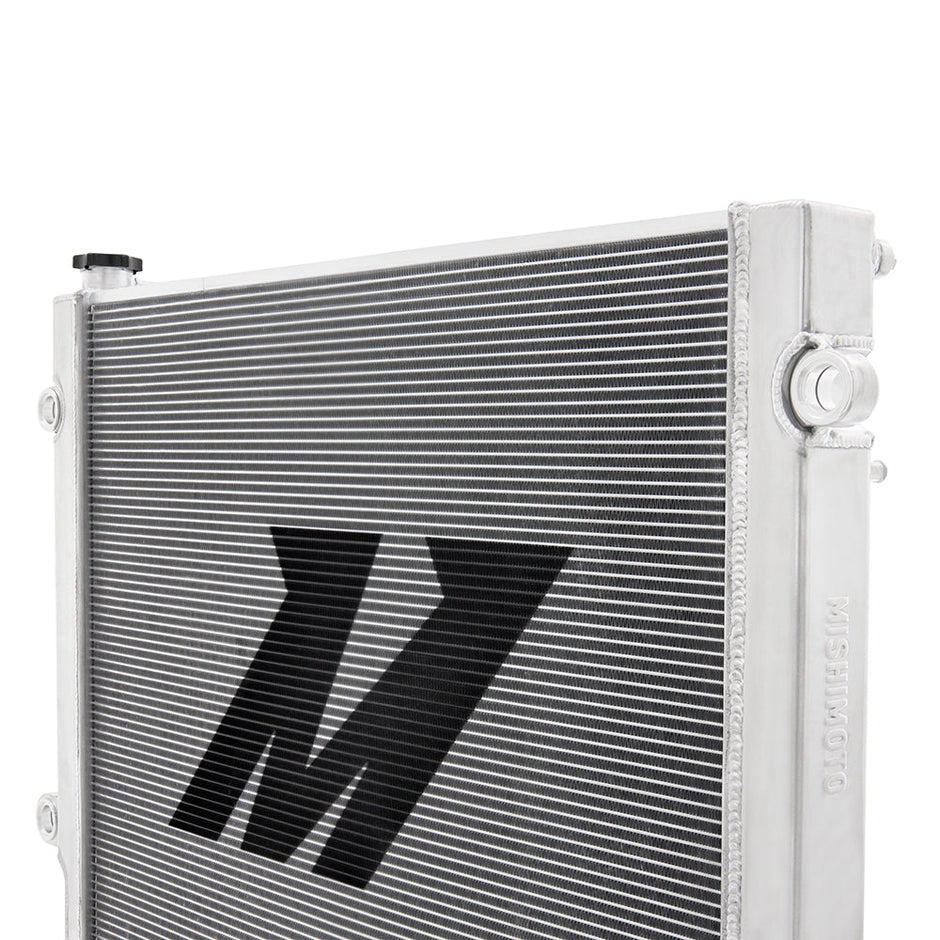 Mishimoto Tacoma radiator integrated transmission cooler detail