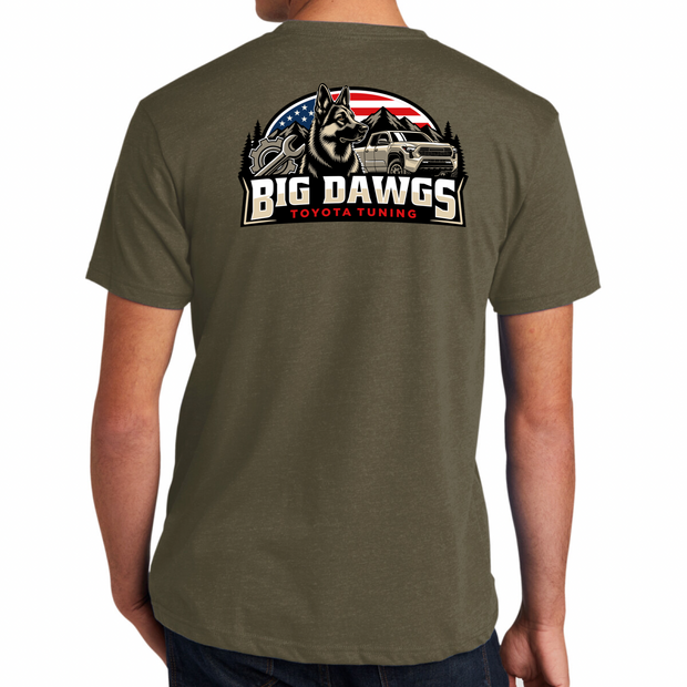 Big Dawgs Toyota Tuning American Flag Logo Tee