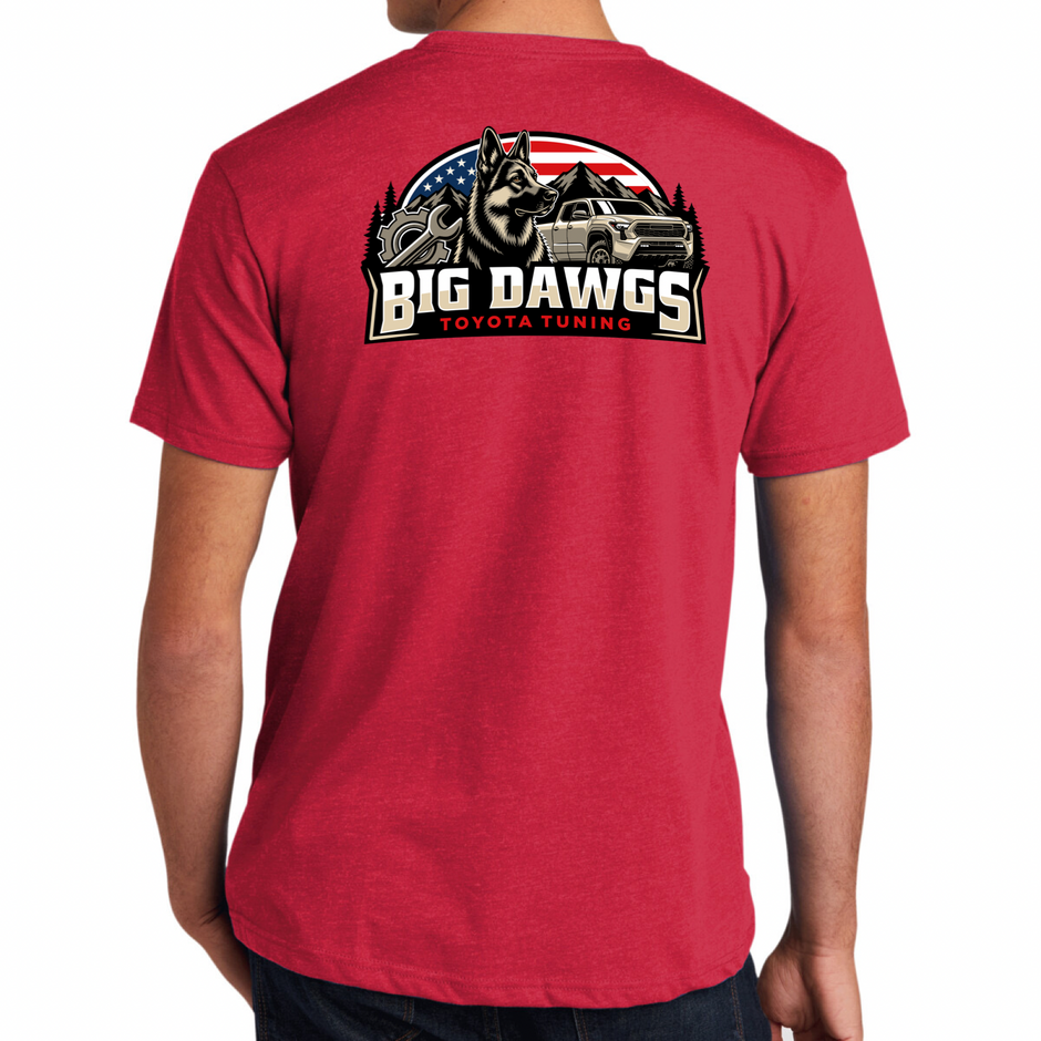 Big Dawgs Toyota Tuning American Flag Logo Tee