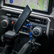 Grab handle phone mount installed in Toyota Tacoma interior